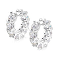 Lab-created moissanite hoop earrings, product photo