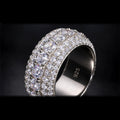 Men's pavé lab-created moissanite ring in 925 sterling silver, product photo