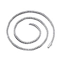 Lab-created moissanite tennis necklace in 925 sterling silver, product photo