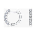 Small Lab-Created Moissanite Hoop Earrings, 925 Sterling Silver, product photo