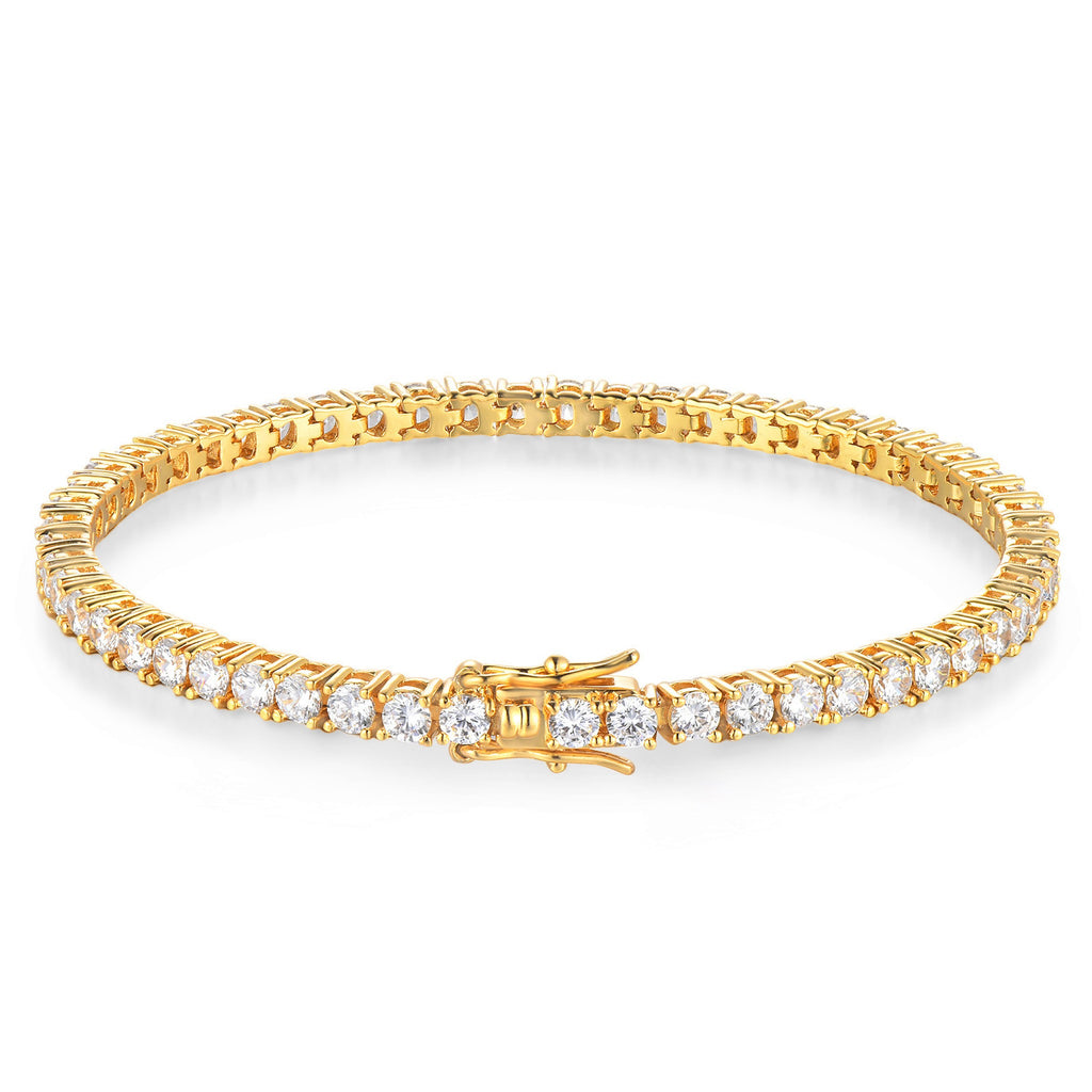 Lab-Created Moissanite Tennis Bracelet with GRA Card, 925 Sterling Silver, additional view