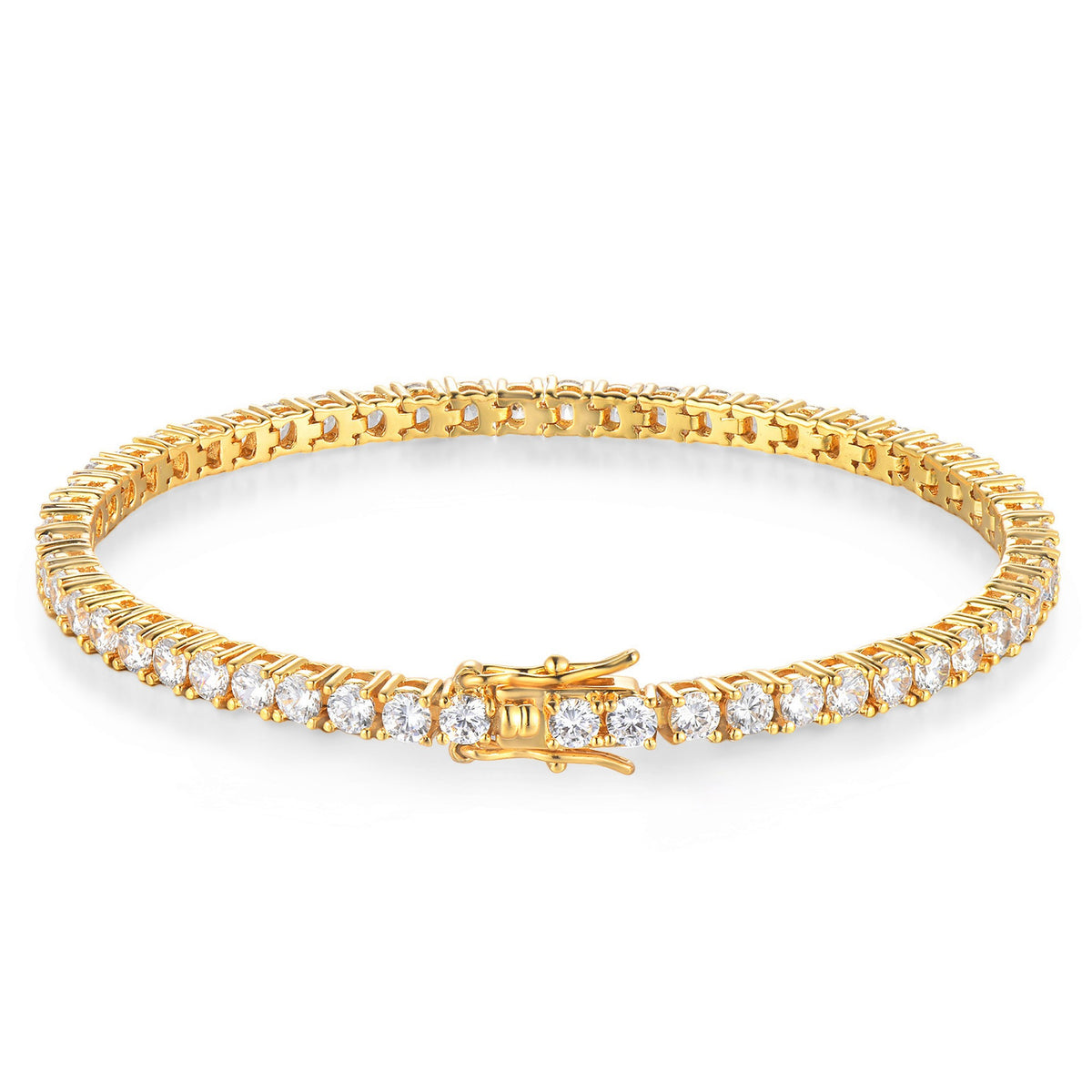 Lab-Created Moissanite Tennis Bracelet with GRA Card, 925 Sterling Silver, additional view