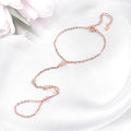Pear-Cut Lab-Created Moissanite Chain Bracelet, 925 Sterling Silver, product photo