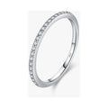 Thin Lab-Created Moissanite Eternity Band, 925 Sterling Silver, product photo