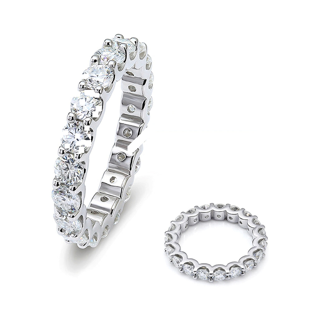 Full Eternity Lab-Created Moissanite Band, 925 Sterling Silver, product photo