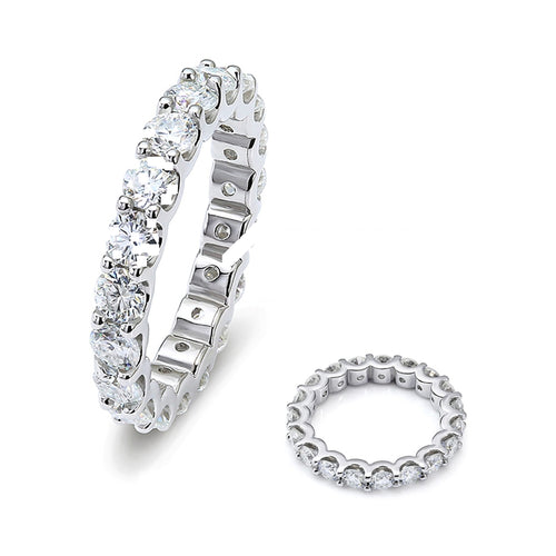 Full Eternity Lab-Created Moissanite Band, 925 Sterling Silver, product photo