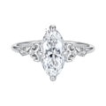 Marquise Lab-Created Moissanite Ring, 925 Sterling Silver, product photo