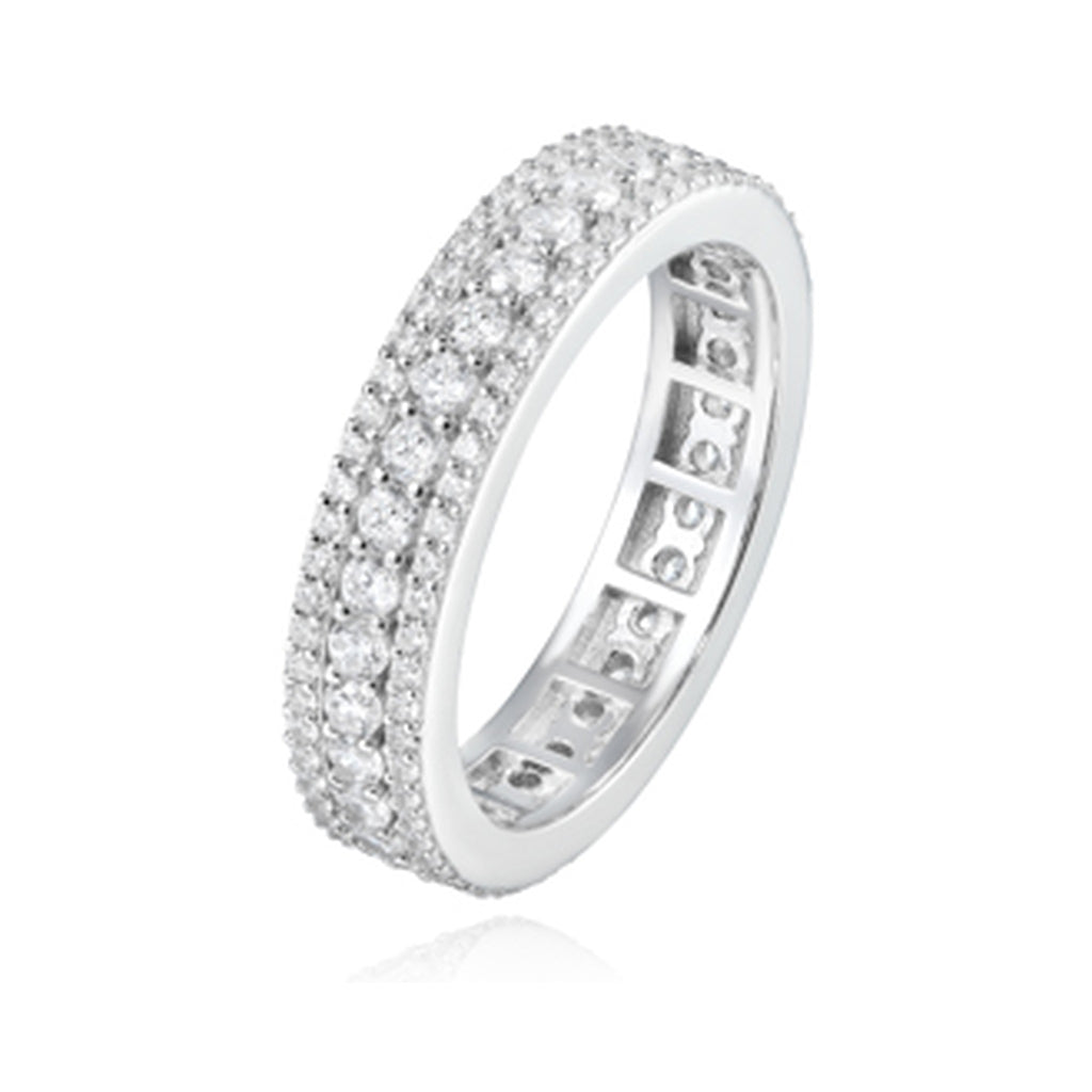 Men's 2 mm Lab-Created Moissanite Band Ring, product photo