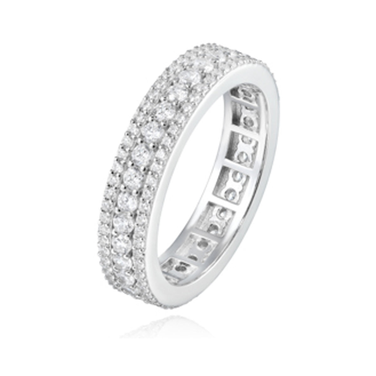 Men's 2 mm Lab-Created Moissanite Band Ring, product photo