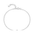 Dainty Lab-Created Moissanite Solitaire Chain Bracelet, 925 Sterling Silver, product photo