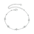 Bezel-Set Lab-Created Moissanite Station Bracelet, 925 Sterling Silver, product photo