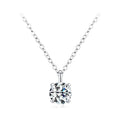 1 ct Lab-Created Moissanite Solitaire Pendant Necklace, 925 Sterling Silver, product photo