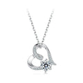 Open Heart Lab-Created Moissanite Necklace, 925 Sterling Silver, product photo